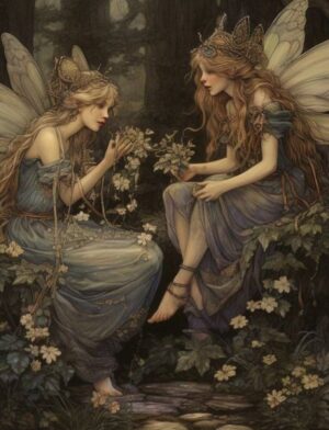 Pixies are tiny garden fairies with wings, the most common type of fae in pop culture