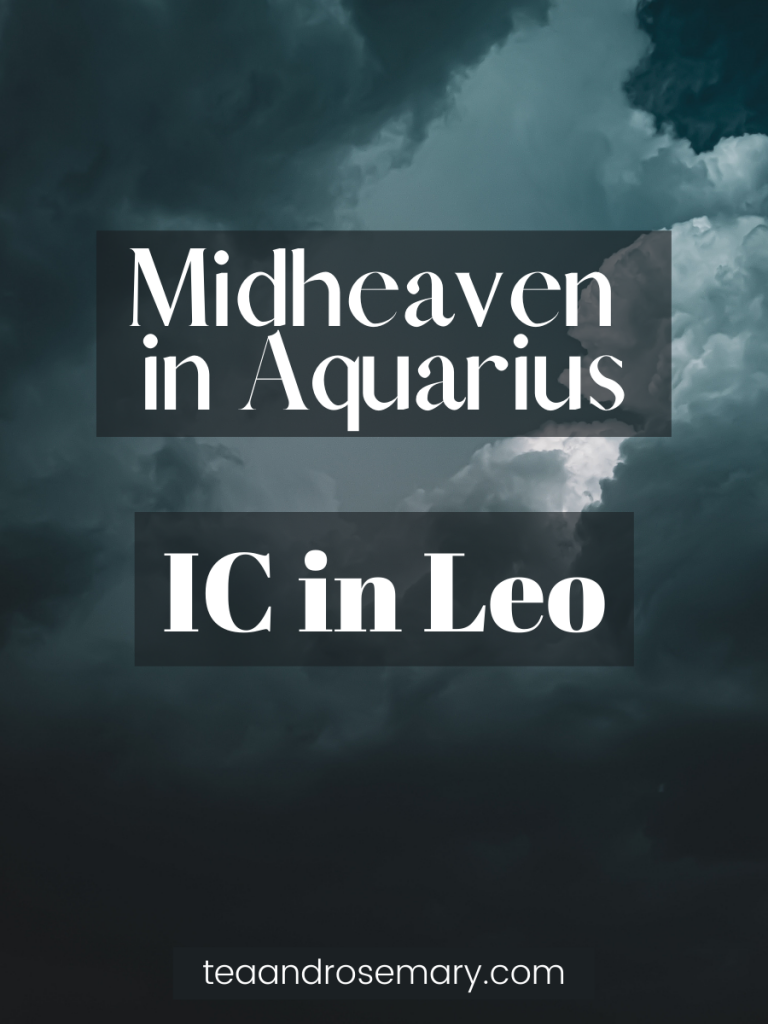 midheaven in aquarius ic in leo
