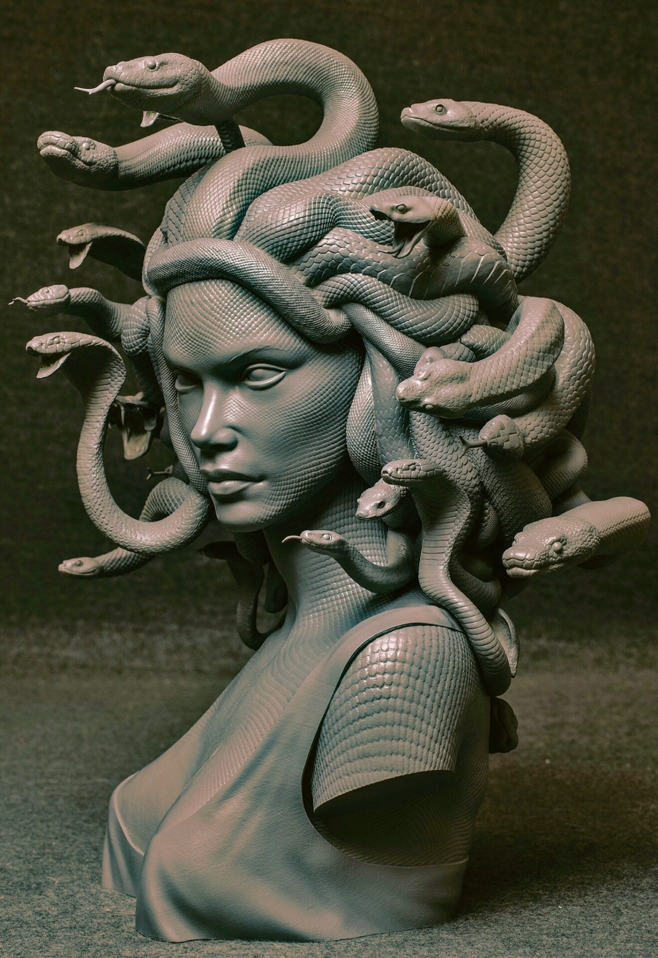 medusa head bust